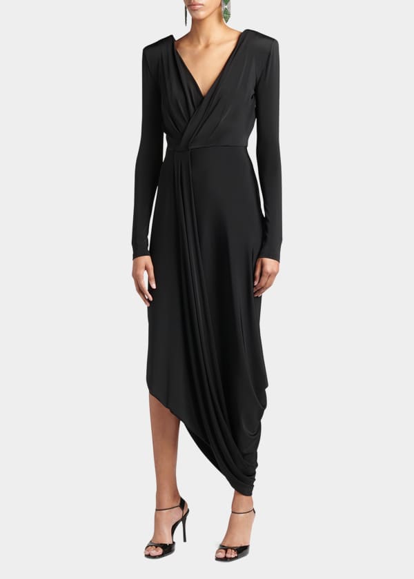 THE ROW Bamaris Cowl-Neck Silk Maxi Dress | Neiman Marcus