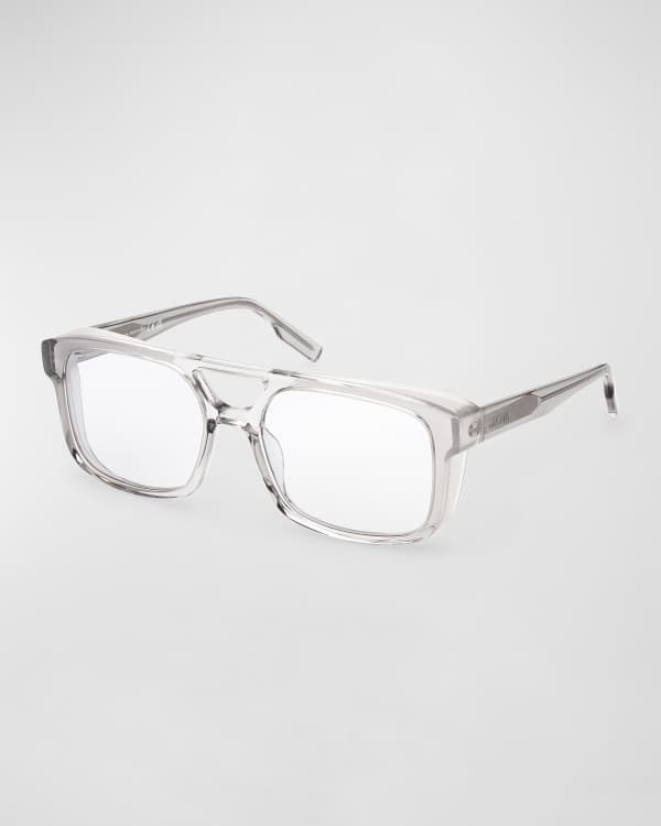 ZEGNA Men's Metal Double-Bridge Rectangle Sunglasses | Neiman Marcus