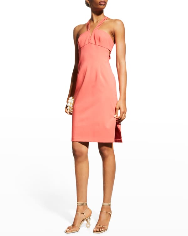 Misha Linnea Cutout Halter Midi Dress Neiman Marcus