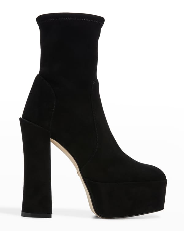 stuart weitzman black suede booties