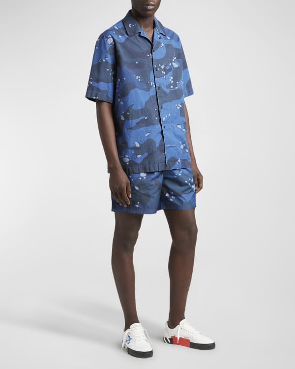 GIVENCHY BOXY FIT LOGO CAMP SHIRT