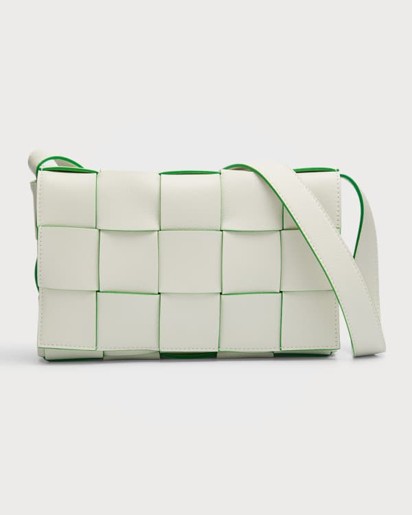 Cassette Mini Leather Crossbody Bag in Green - Bottega Veneta