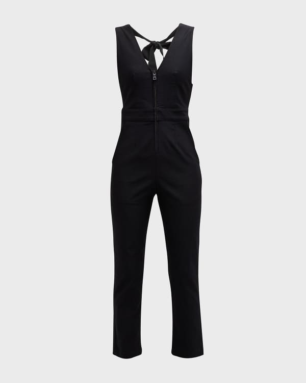 MM6 Maison Margiela Twist Front Halter Jumpsuit | Neiman Marcus