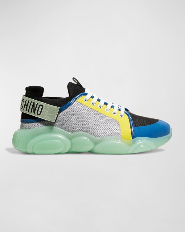 Moschino Men's Multicolor Clear-Sole Chunky Sneakers