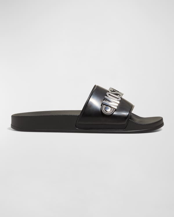 SALVATORE FERRAGAMO Groove 2 Slides, Black – OZNICO