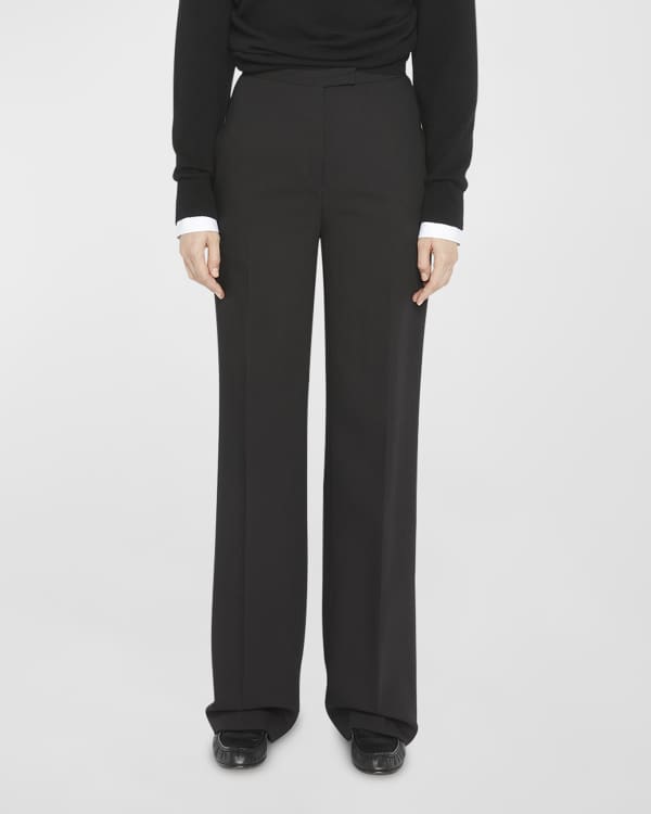 THE ROW Mercedes Straight-Leg Cotton Voile Pull-On Pants | Neiman 