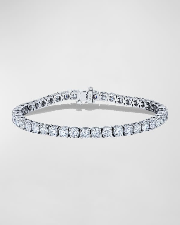 18K White Gold Cuban Diamond Chain Link Necklace, 8.00tcw