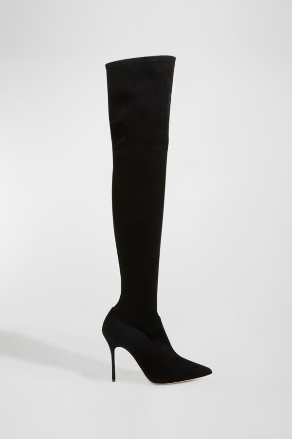 Amina Muaddi Olivia Slouchy Over The Knee Boots Neiman Marcus