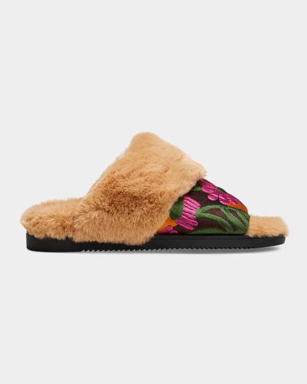 Fur slippers LV inspo
