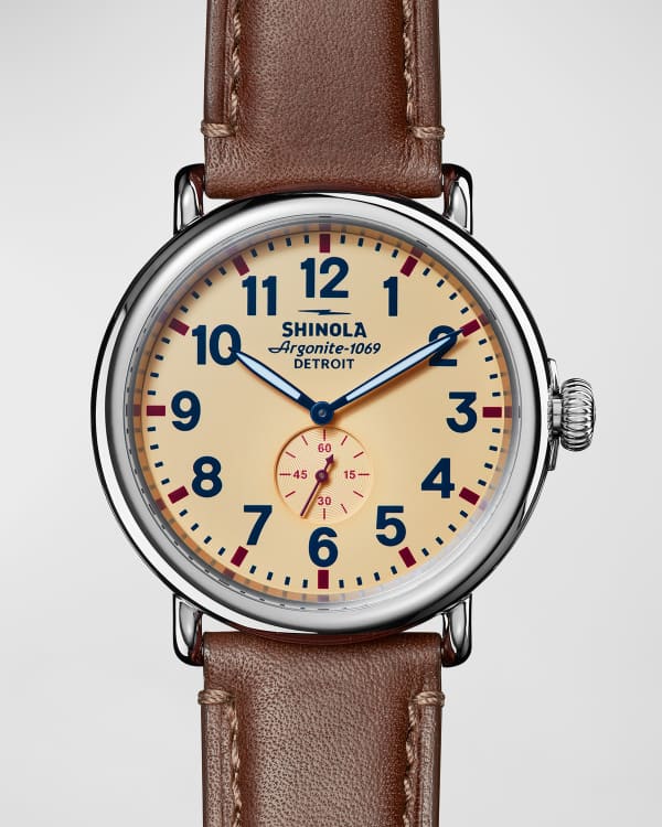 Shinola Men s 41mm The Runwell 3HD Watch w Statue of Liberty Back