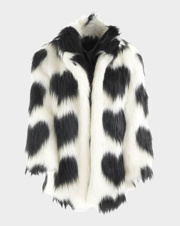 Fabulous Furs Girl s Cece Faux Leopard Swing Coat Size XXS L Neiman Marcus
