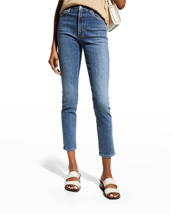 Citizens of Humanity Olivia High-Rise Slim Ankle Jeans w/ Button Fly ...