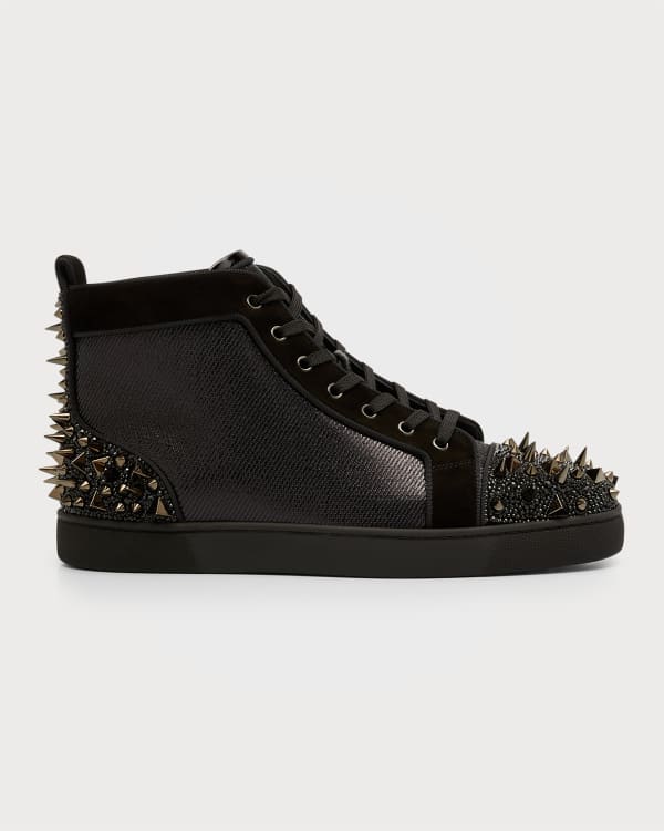 Christian Louboutin Black Fun Louis Junior Spikes Sneakers