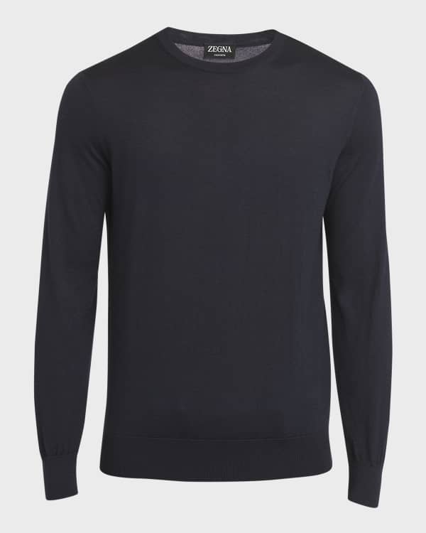 ZEGNA Men's Cashmere-Silk Turtleneck Sweater | Neiman Marcus