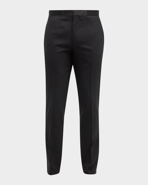 Emporio Armani Men's Stretch-Wool Tuxedo Pants | Neiman Marcus