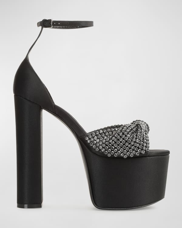 Sophia Webster Rita Glitter Ankle-Strap Platform Sandals | Neiman Marcus
