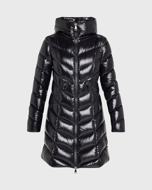 Moncler Diamond Quilted Jersey Front Zip Skirt In Black