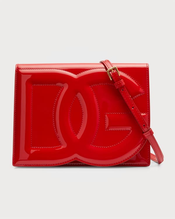 Dolce & Gabbana Leather Phone Case Shoulder Bag Black