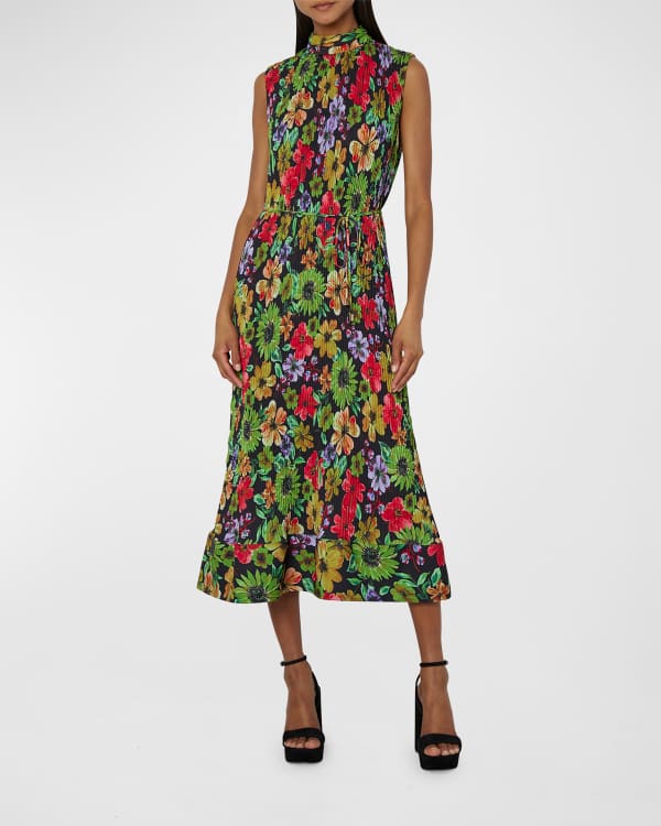 Shoshanna Helena Floral-Print Midi Dress | Neiman Marcus