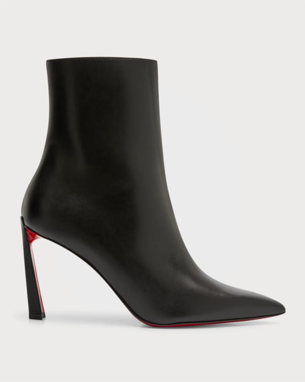 Christian Louboutin Dolly Leather Red Sole Platform Booties | Neiman Marcus