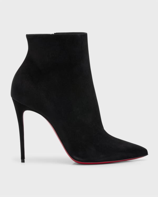 Christian Louboutin Gipsy Lace Red Sole Stiletto Booties Neiman