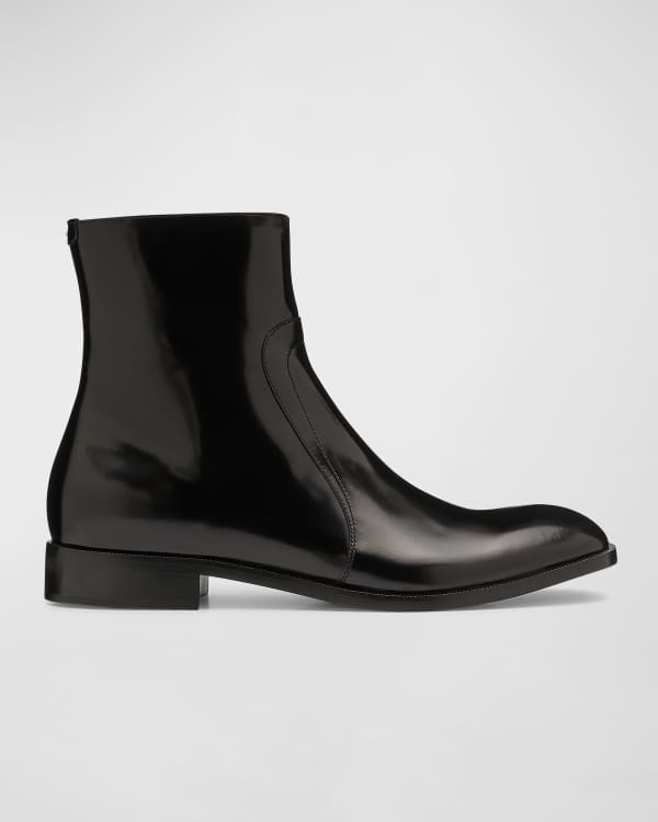 Manolo Blahnik Men's Delsa Leather Chelsea Boots | Neiman Marcus