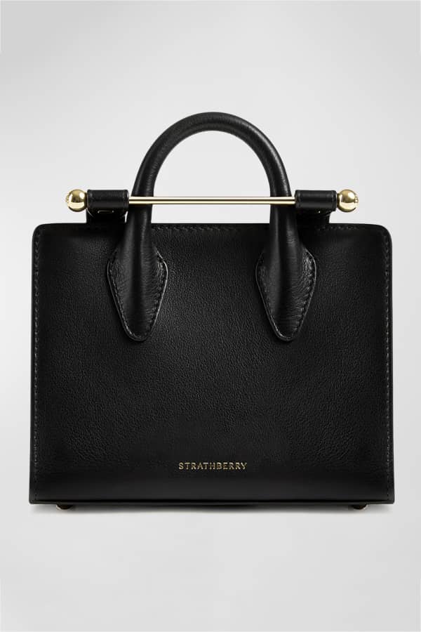 STRATHBERRY Nano Bar CrocEmbossed Leather TopHandle Bag Neiman Marcus