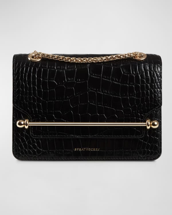 STRATHBERRY CrocEmbossed Leather Crossbody Bag Neiman Marcus