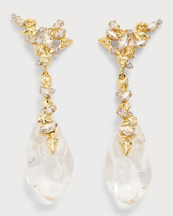 Louis Vuitton Edge Double Earrings - Brass Drop, Earrings - LOU723757