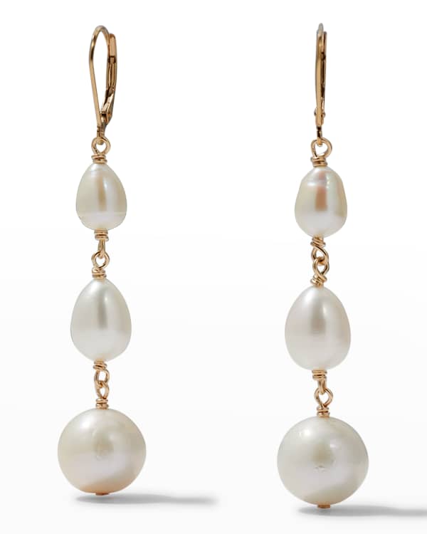 Margo Morrison Spinel Post Pearl Drop Earrings Neiman Marcus