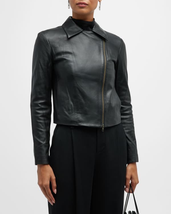 L'Agence Billie Belted Leather Jacket | Neiman Marcus
