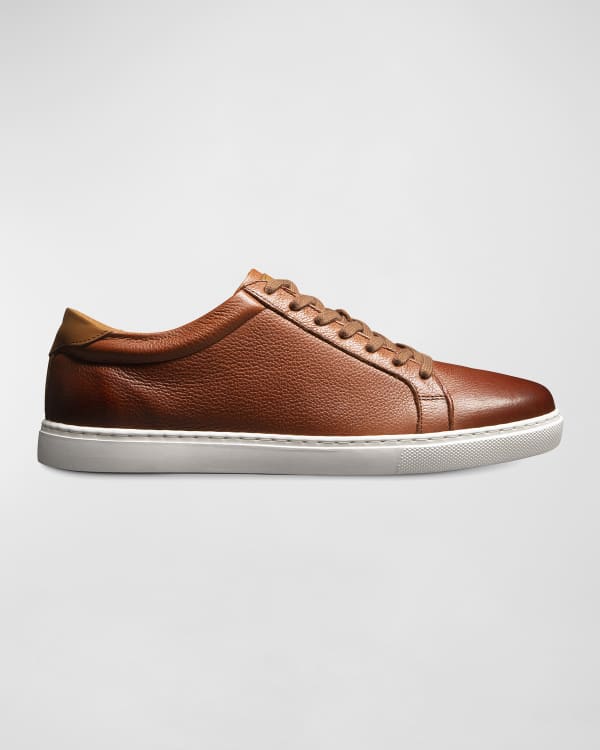 Ferragamo Men's Clayton Mixed Leather Low-Top Sneakers