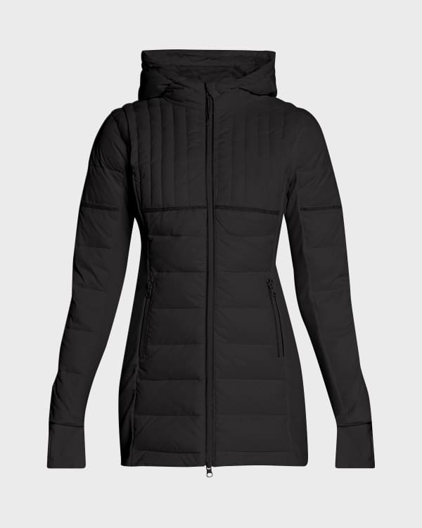 Blanc Noir Quilted Leather Mesh Moto Jacket Neiman Marcus