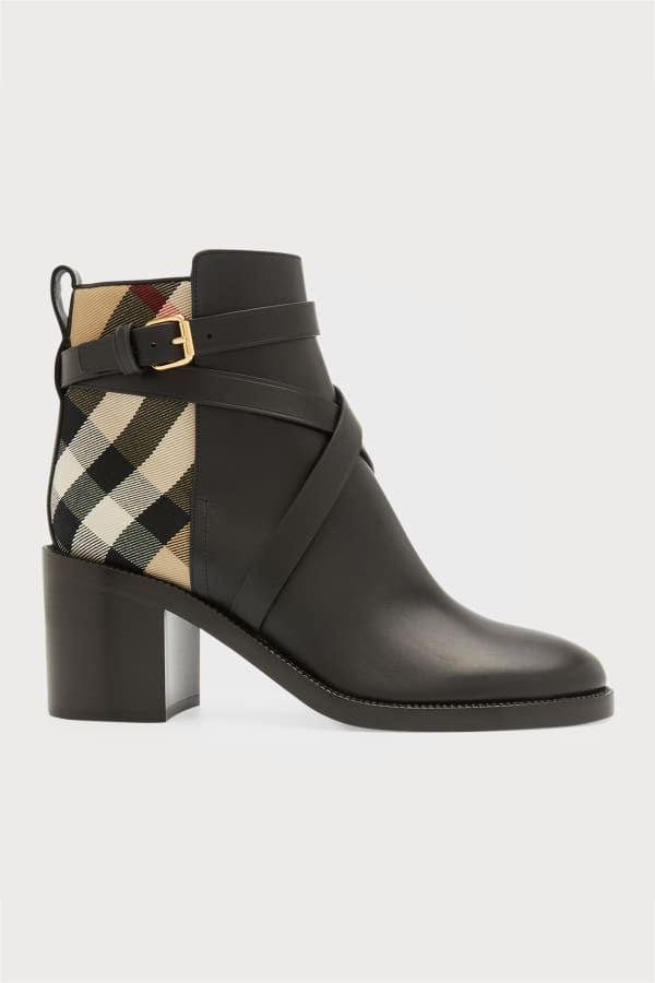 pryle equestrian check ankle booties