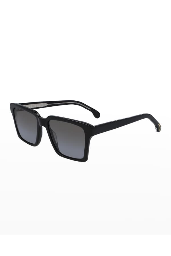 Prada Men's Square Acetate Double-Bridge Sunglasses | Neiman Marcus