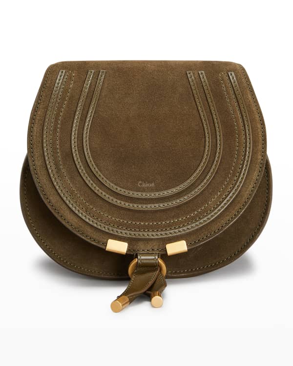 Chloe Marcie Small Suede Saddle Crossbody Bag Neiman Marcus