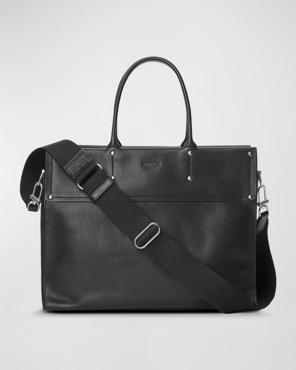 Shinola The Runwell Striped Web Leather Tote Bag | Neiman Marcus