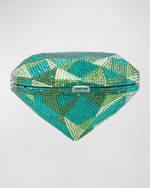 Hamburger crystal clearance clutch bag