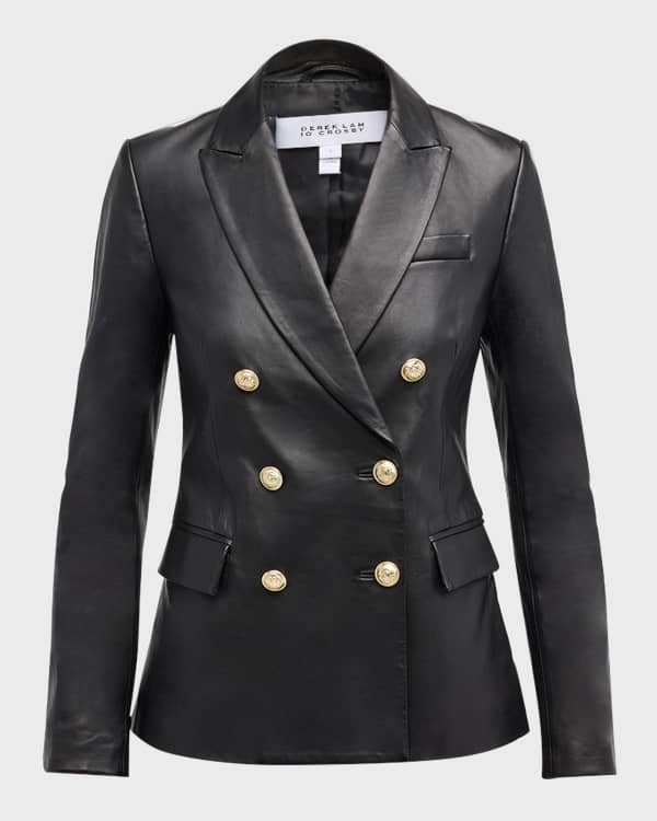 Derek lam 10 crosby fur trim mixed media coat shop