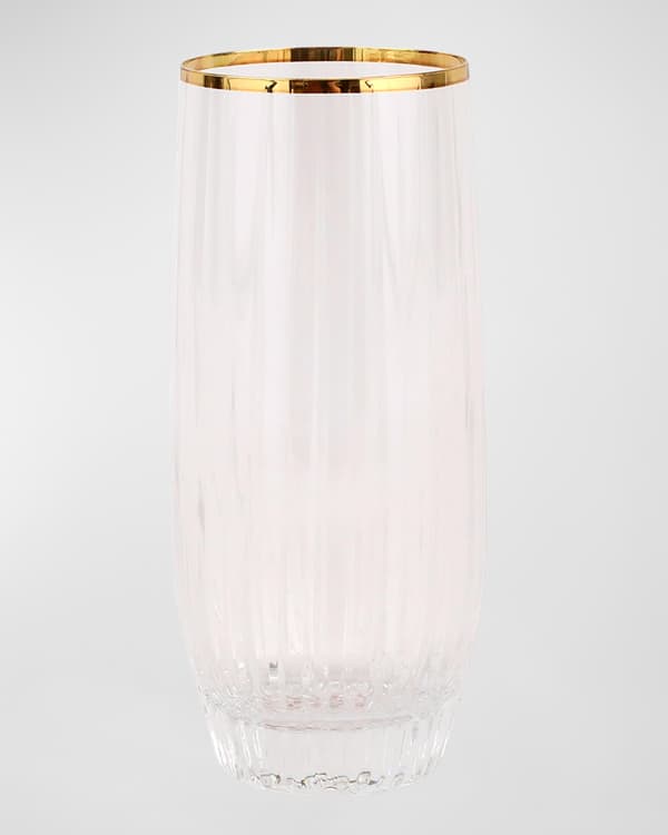 Vietri Regalia Deco Modern Classic Assorted Champagne Glass - Set of 4