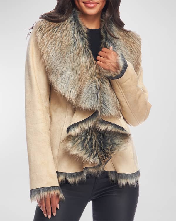 Colorblock Mink Bomber Jacket - Marcella's