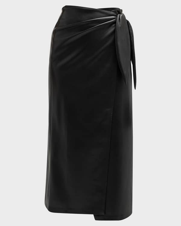 Patent Midi Skirt