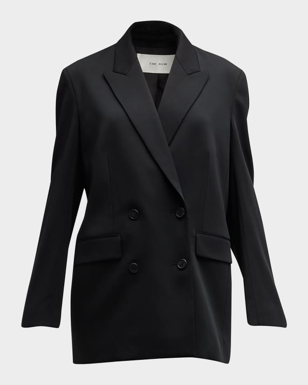 Alexander McQueen Double-Breasted Wool Blazer | Neiman Marcus