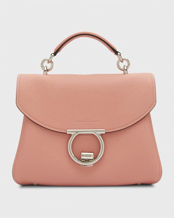 Salvatore Ferragamo Margot Gancio Plant-Print Top-Handle Bag ...