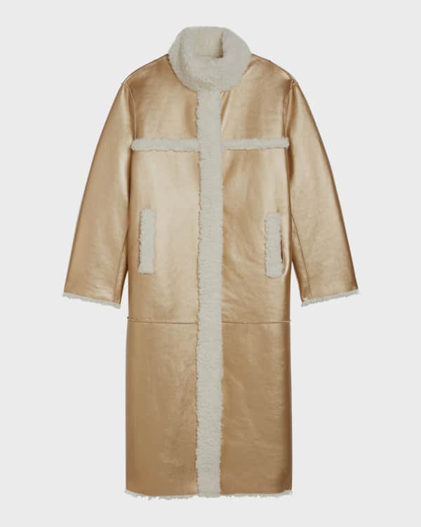 Christia Hooded Reversible Shearling Jacket Neiman Marcus