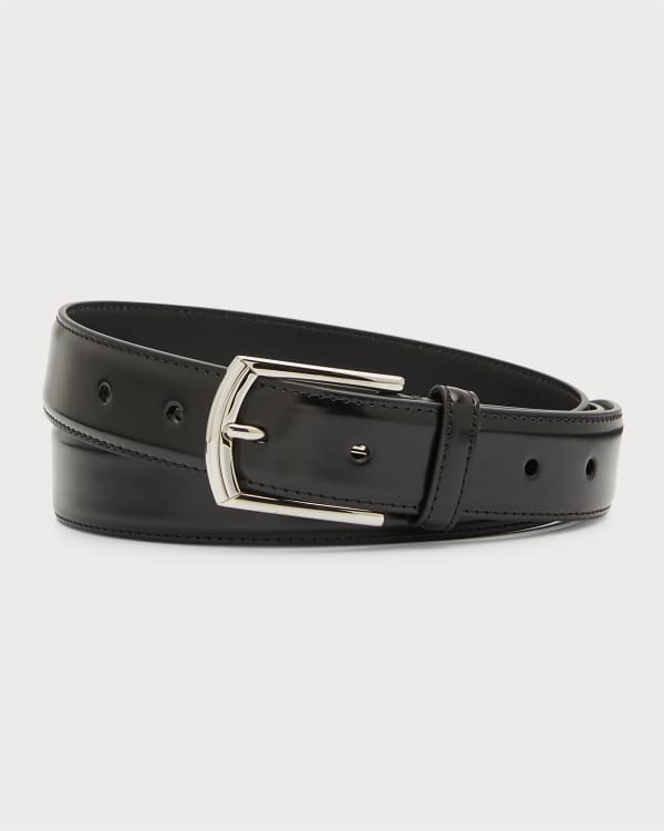 Fendi Men s Reversible Leather FF Canvas Belt Neiman Marcus