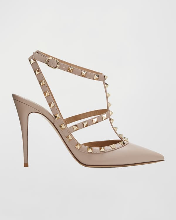 Valentino Garavani Rockstud 105mm Caged Leather High Heel Sandals Neiman Marcus
