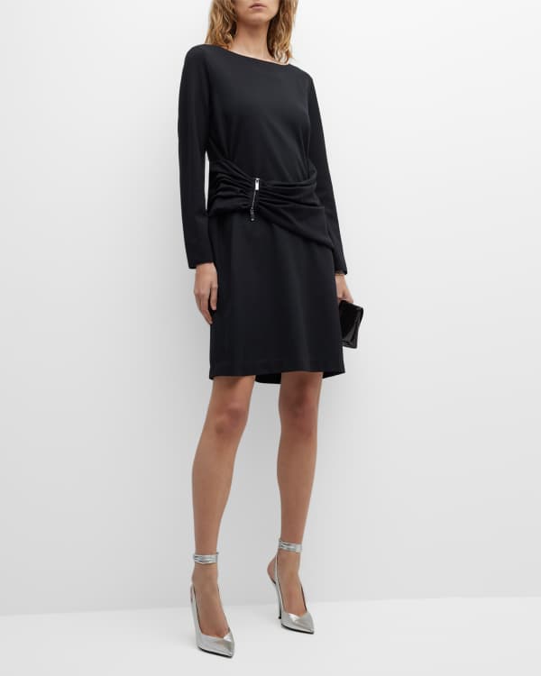 Enza Costa Slouchy Silk-Jersey Midi Dress | Neiman Marcus
