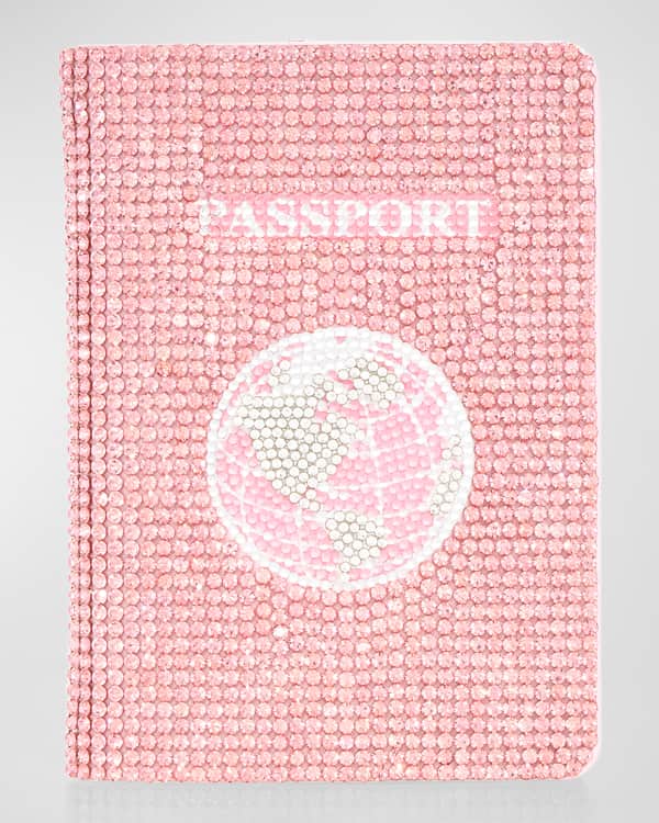 Custom Letters Embossed Crocodile Leather Passport Holder Cover