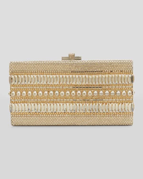 Judith Leiber Lipstick Seductress Crystal-embellished Gold-tone Clutch -  Red - ShopStyle